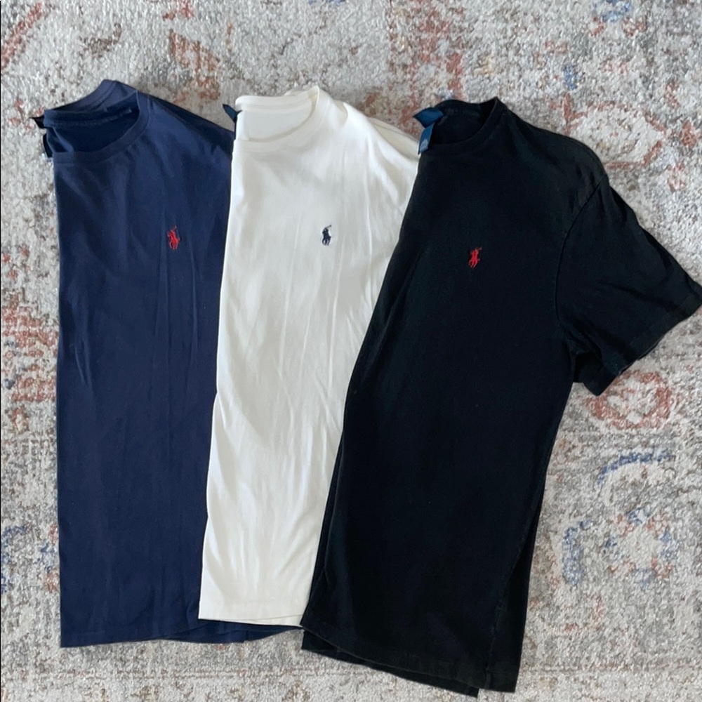Men's Polo by Ralph Lauren T-Shirt Pack - Navy, White, Black